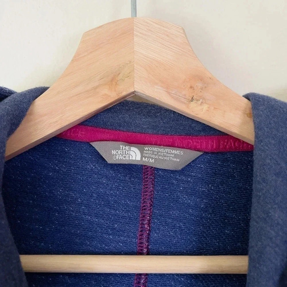 The North Face Heathered Blue  Hooded Soft Open Cardigan - Picture 12 of 16